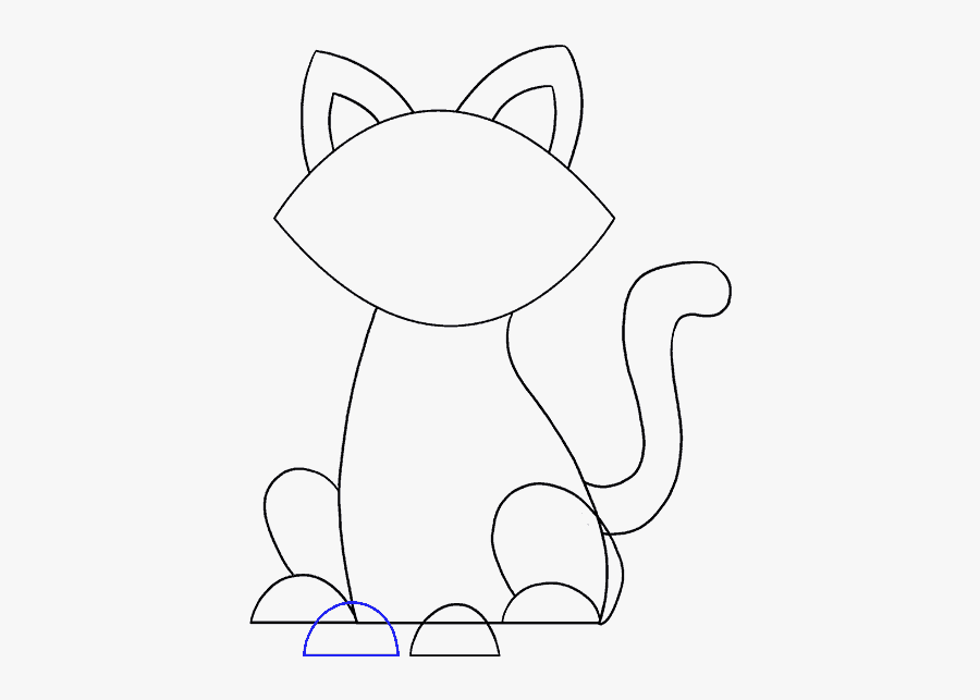 How To Draw A Simple Cat Easy Drawing Guides - Drawing, Transparent Clipart
