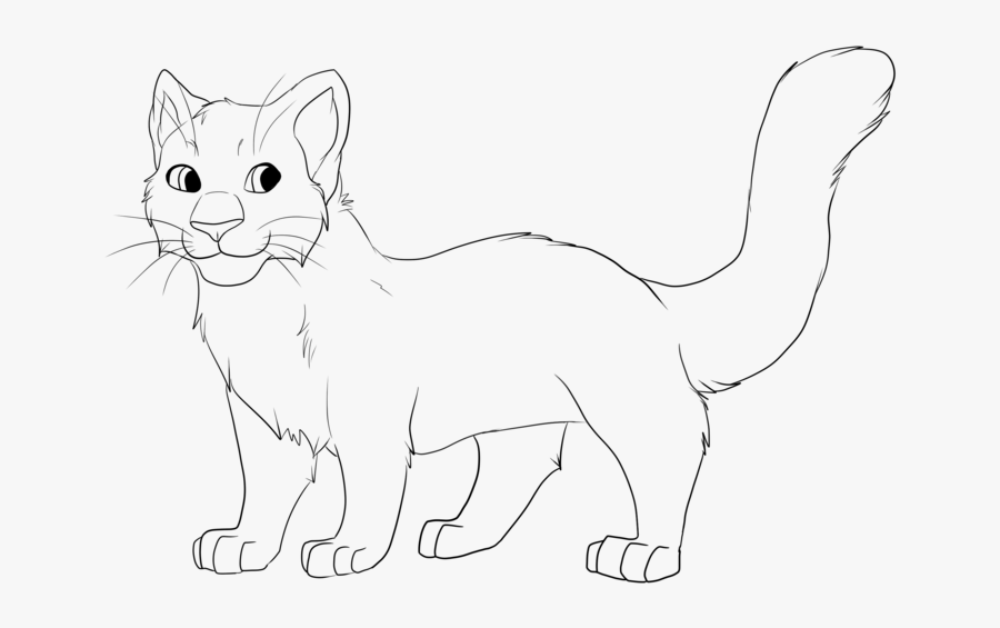Cat Lineart Cat Tail For Free Download - Squitten, Transparent Clipart