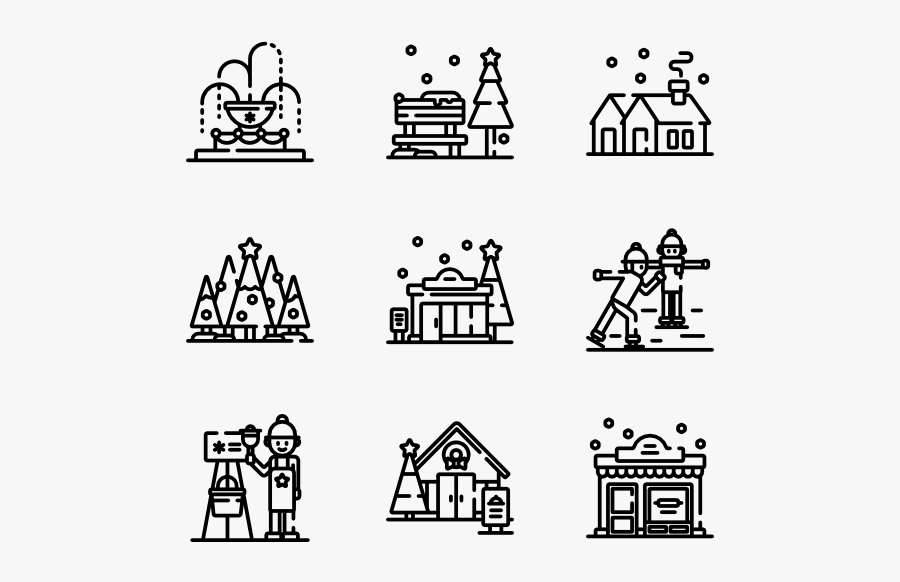 Christmas City - Elaborate Icon, Transparent Clipart