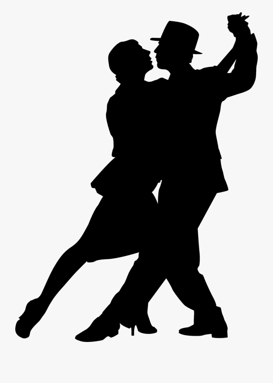 Ballroom Dance Argentine Tango Silhouette - Dancers Silhouette, Transparent Clipart