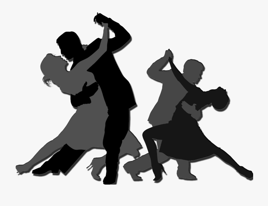 Ballroom Dance Argentine Tango Silhouette - Man And Women Dancing, Transparent Clipart