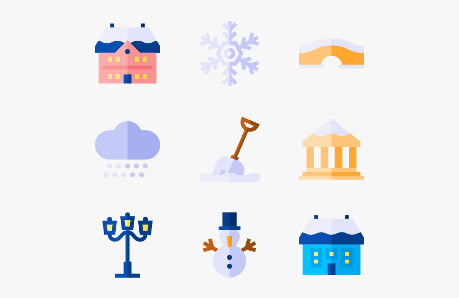 Winter House Clip Art, Transparent Clipart