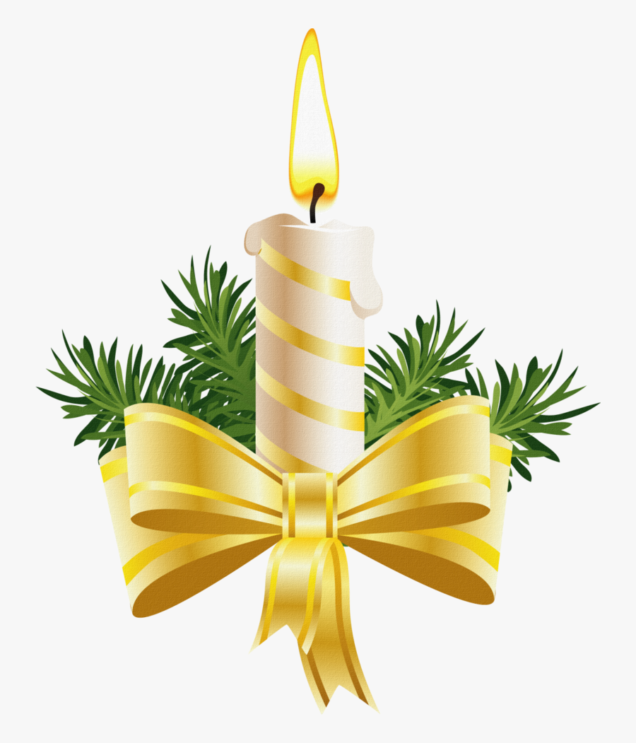 Candle With Flower Png, Transparent Clipart