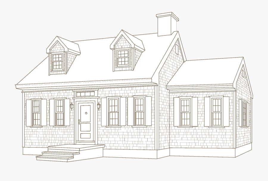 Cape Cod - House, Transparent Clipart