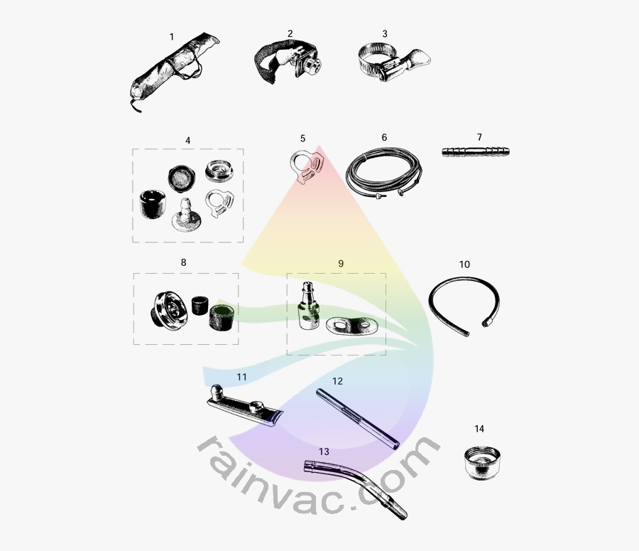 Rainbow Vacuum Aquamate I Optional Equipment Parts - Hose, Transparent Clipart