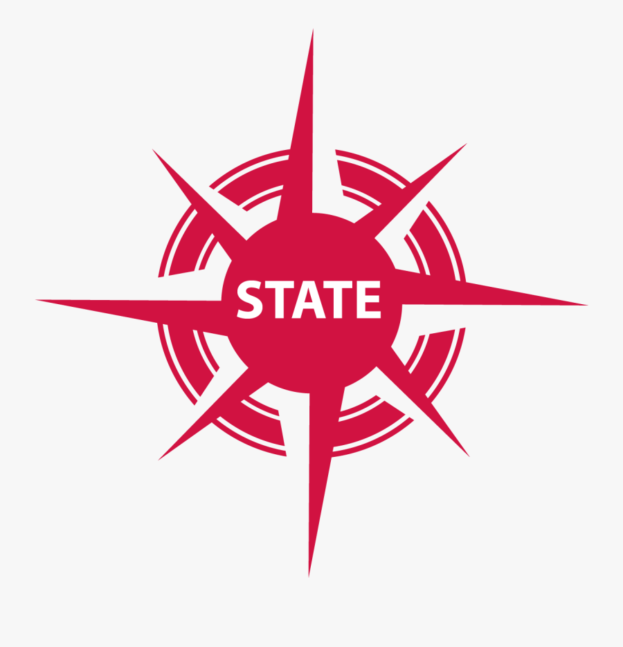 Red Compass With State In Center - Bism Bsc, Transparent Clipart