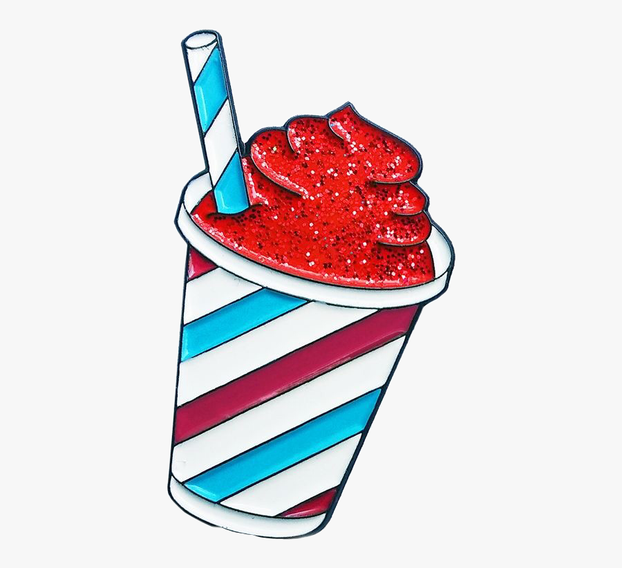 #redslushi #slushi #icee #slurpee #aesthetic #freetoedit - Slushie Enamel Pin, Transparent Clipart