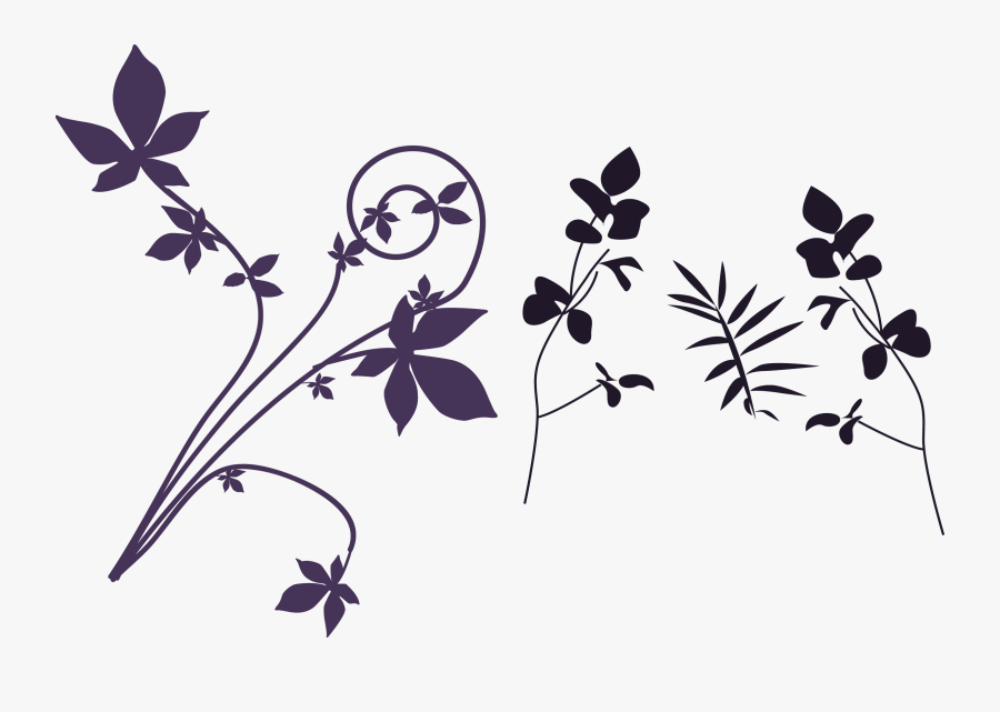 Silhouettes Of Leaves Vector Png Download - Free Vector Background, Transparent Clipart