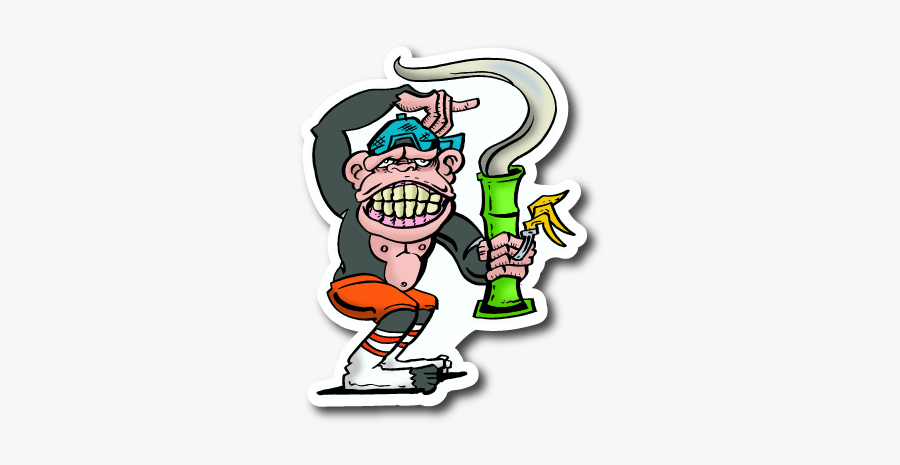 Ape Smoking Sticker Vinyl - Sticker, Transparent Clipart