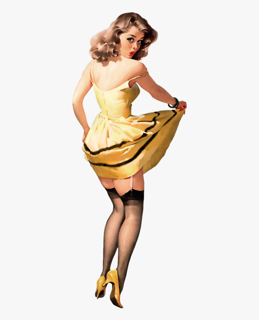 Pin Up Girl Illustration, Transparent Clipart