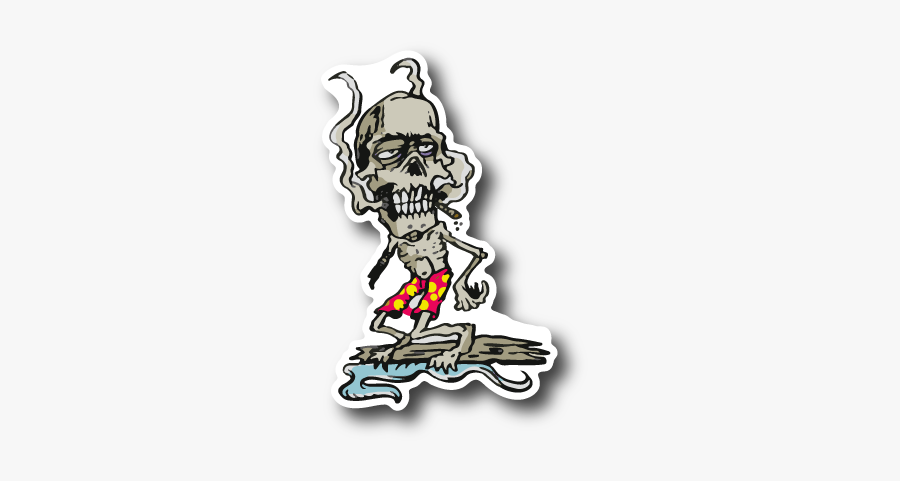 Zombie Smoking Joint And - Stickers Png Zombies, Transparent Clipart