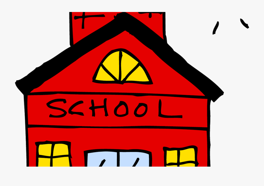 1 Red Schoolhouse End Of The Year Activities - Transparent Background School Clipart, Transparent Clipart