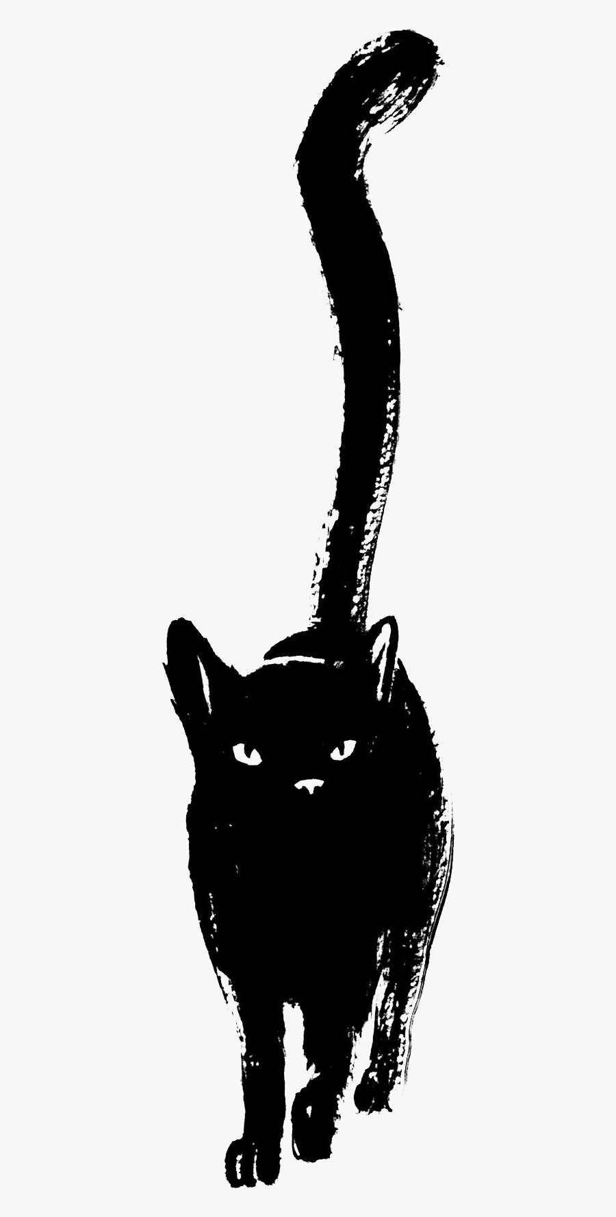 Sketch Panther Black Drawing Cat Free Transparent Image - Black Cat Sketch Png, Transparent Clipart