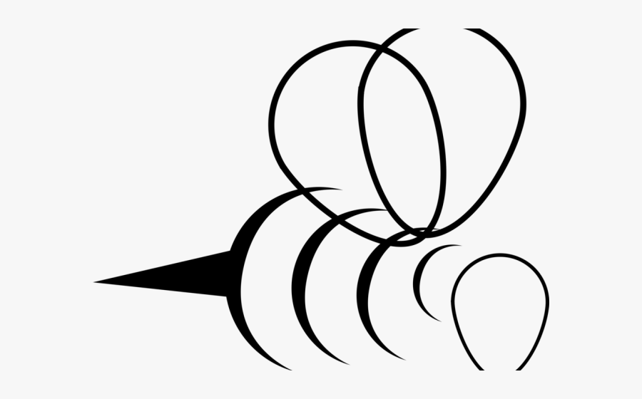 Black And White Bee Vector Png, Transparent Clipart