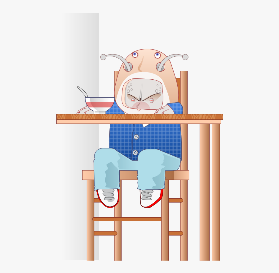 Niños En Silla Periquera Comiendo Animados, Transparent Clipart