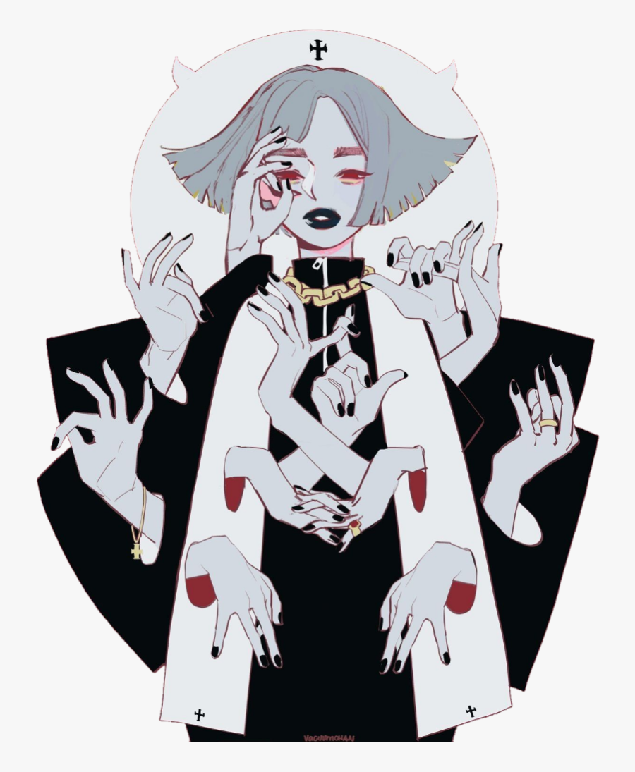 Aesthetic Demon Anime Girl, Transparent Clipart