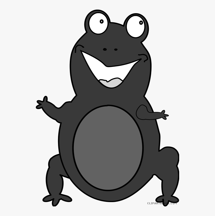 Frog Clipartblack Com Animal - Smiling Cartoons, Transparent Clipart