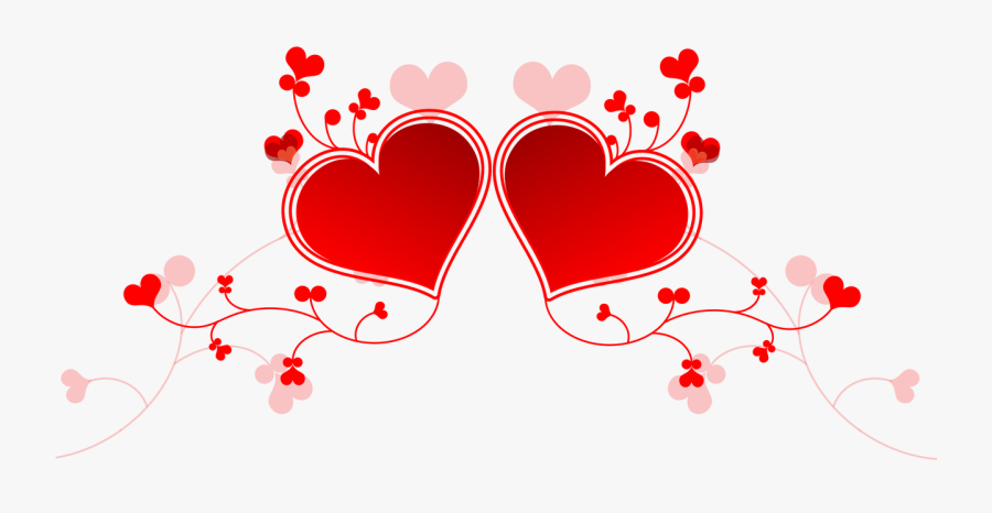 St Valentine"s Day Hearts Congratulation Free Picture - Buon Lunedi Amore Mio, Transparent Clipart