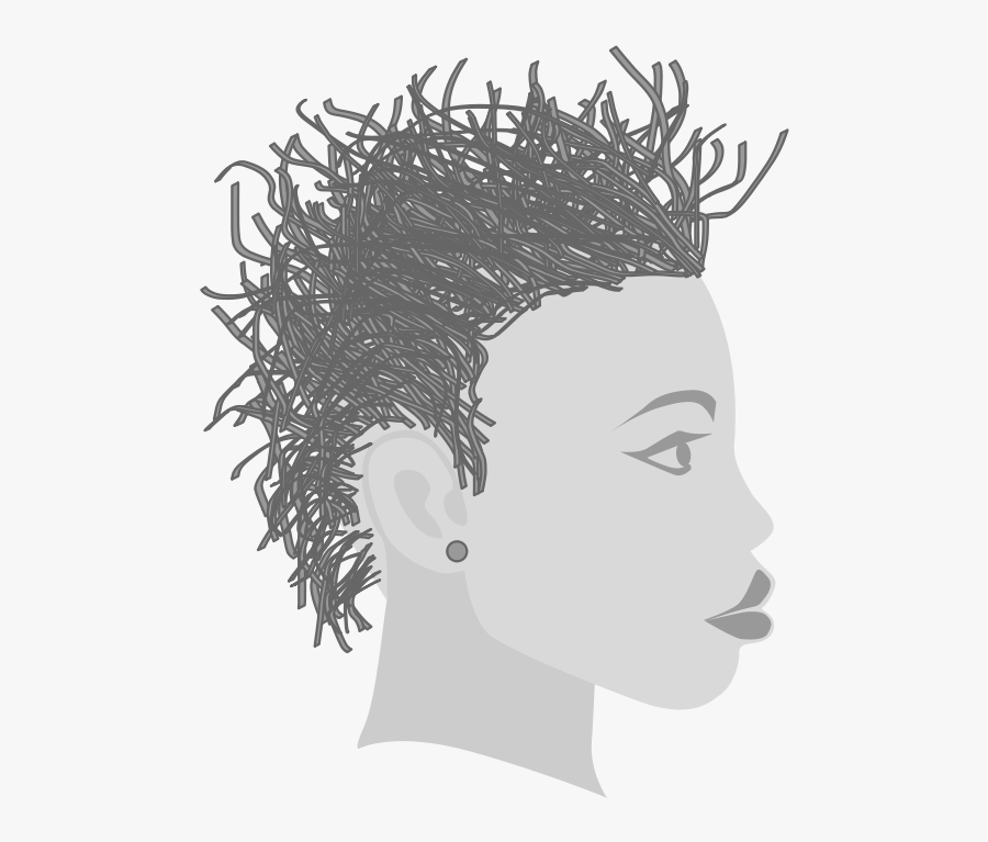 Grey African Girl - Clip Art, Transparent Clipart