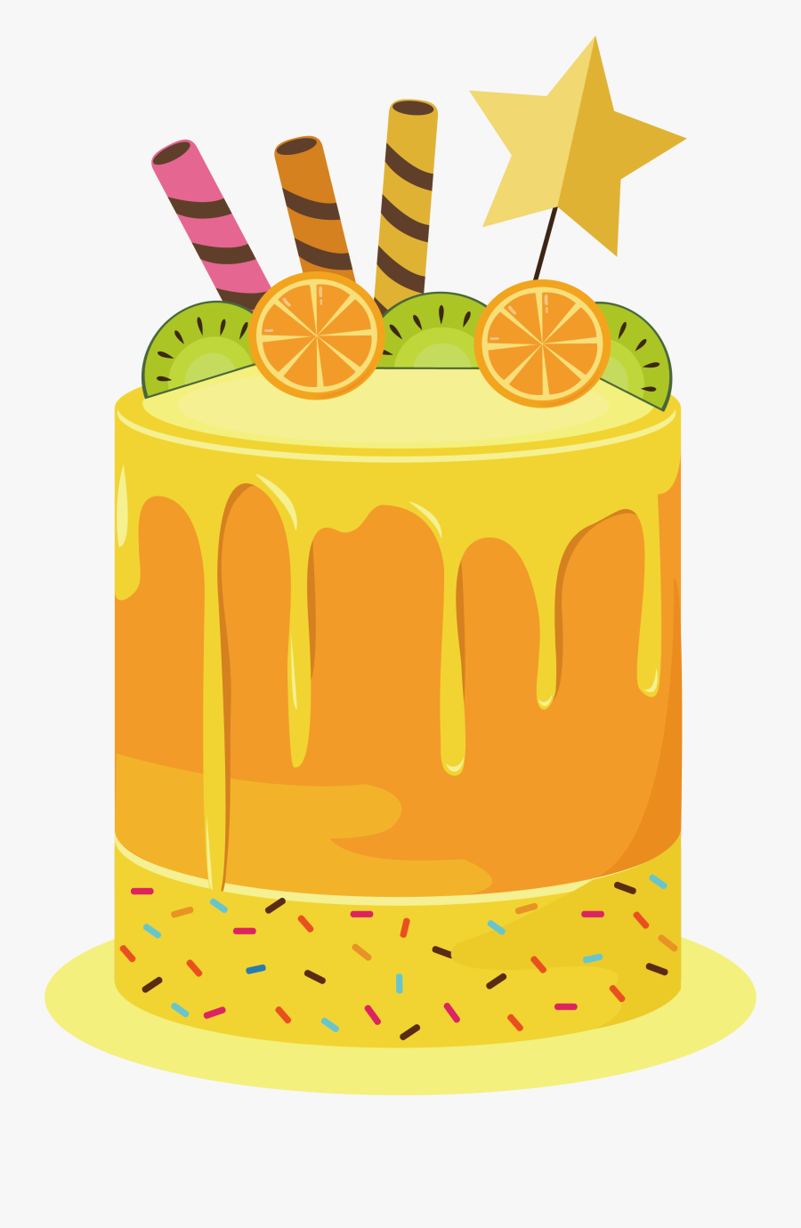 Fruitcake Shortcake Birthday Torte - Summer Birthday Cake Cartoon, Transparent Clipart
