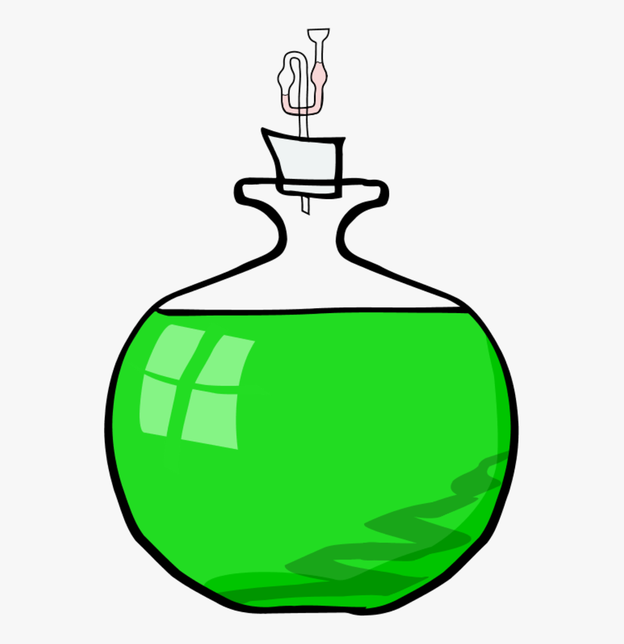 Wine Bottle Closed With Corck - Flask, Transparent Clipart