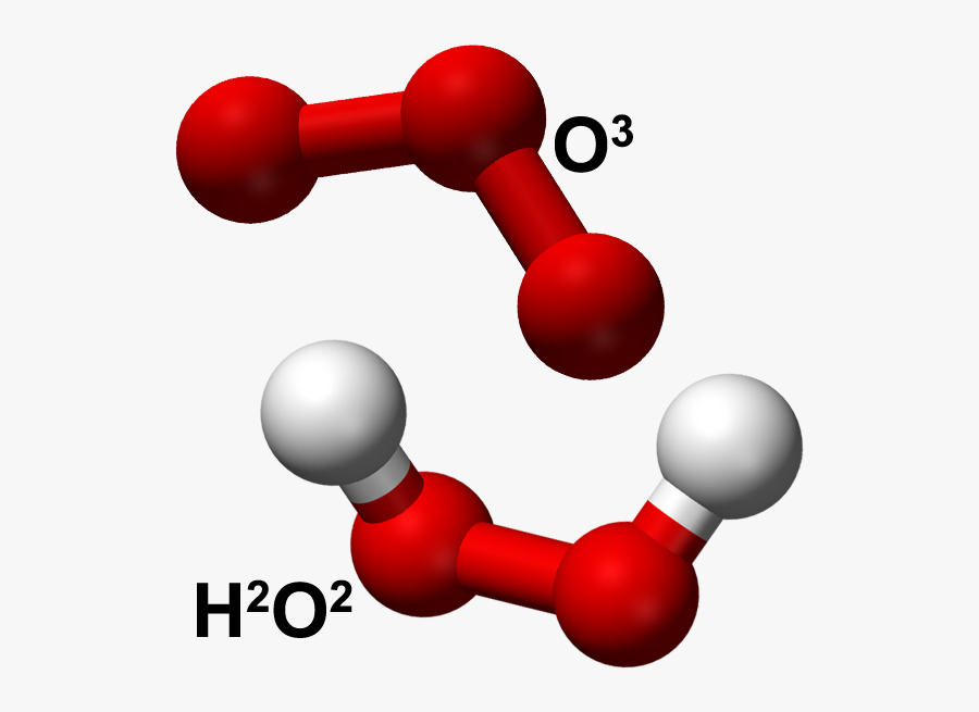Nhsoa O3 H2o2 Molecules Oxygen Therapies - Hydrogen Peroxide Gas Molecules, Transparent Clipart