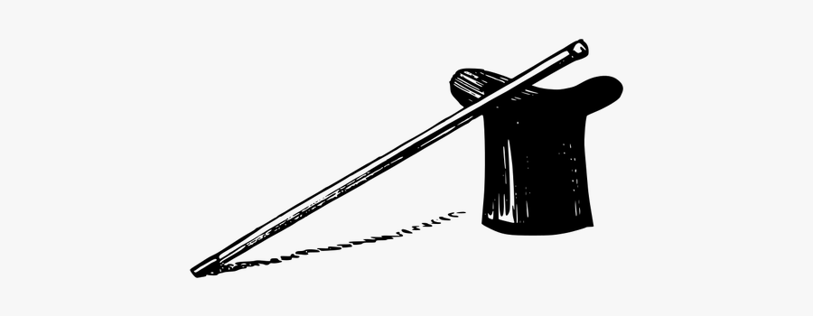 Image Of Cane And A Top Hat - Top Hat & Cane, Transparent Clipart