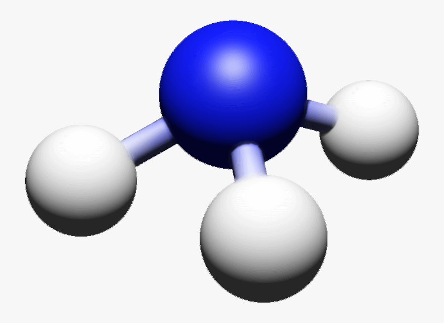 Ammonia Ball And Stick Model, Transparent Clipart