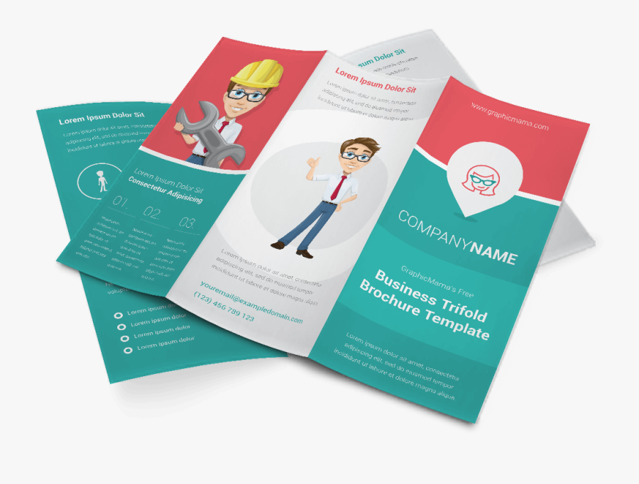 Clip Art Free Tri-fold Brochure Template - Tri Fold Brochure Png, Transparent Clipart