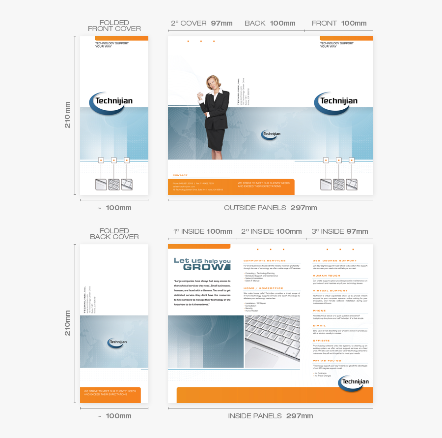 Clip Art 3 Fold Brochure - Mailer Brochure Design, Transparent Clipart