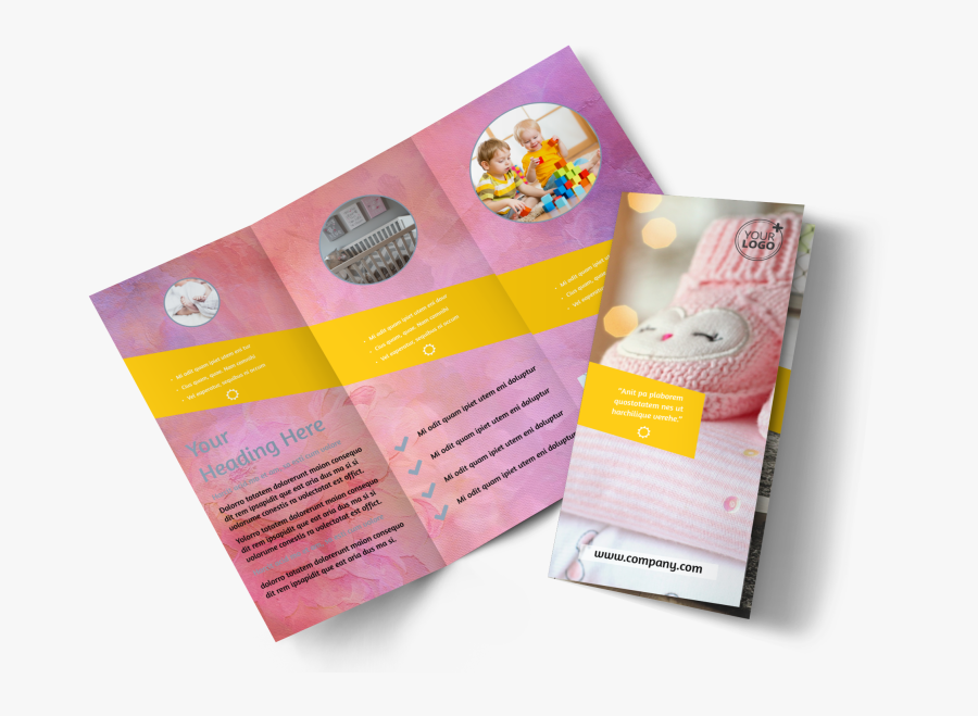 Baby Store Brochure Template Preview - Brochure, Transparent Clipart