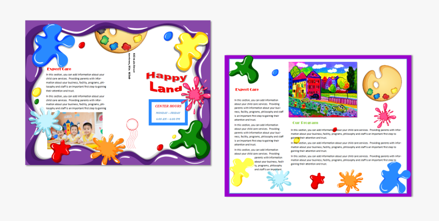 Child Care Business Cards, Child Care Folders, Child - Design A Programme At Day Care Center, Transparent Clipart