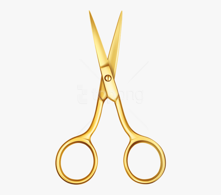 Transparent Background Gold Scissors Png, Transparent Clipart