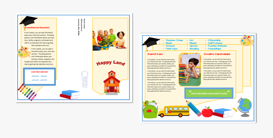 Child Care Business Cards, Child Care Folders, Child - Parent Information Presentation Daycare, Transparent Clipart