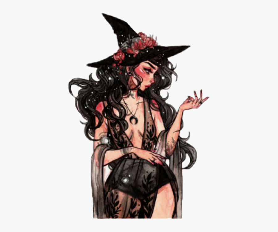 #witch #bruja #sexy #retro #tumblr #tatoo #beatifull - Illustration, Transparent Clipart