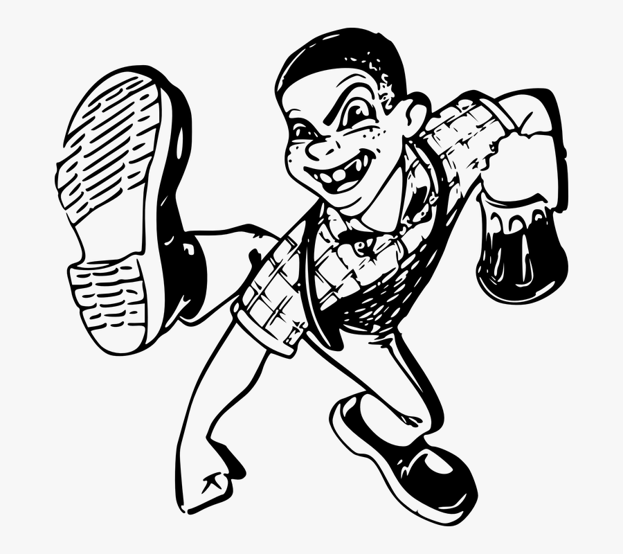 Drunk, Beer, Boy, Roudy, Fight, Bully, Alcoholism - Skinhead Vector, Transparent Clipart