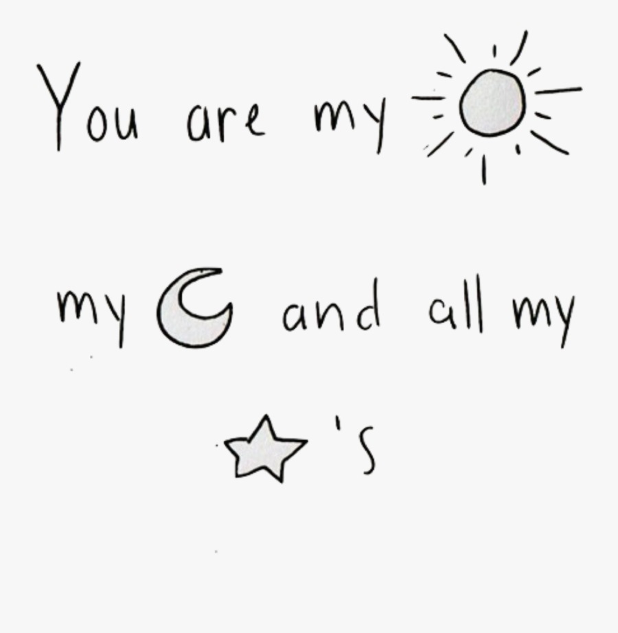 #png #pngtumblr #stars #moon #sun #you #freetoedit - You Re My Sun My Moon, Transparent Clipart