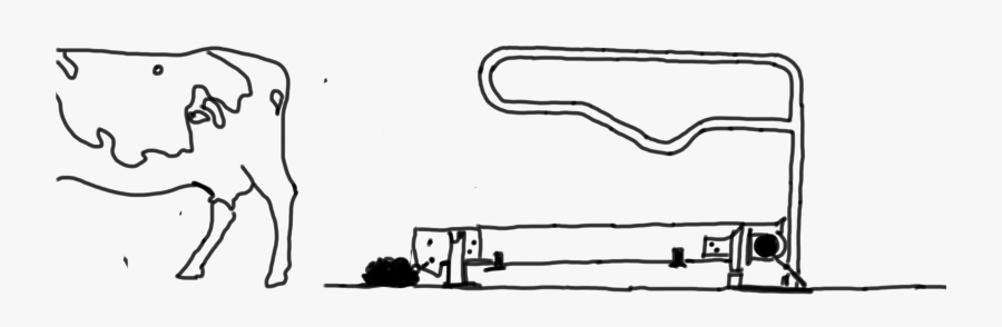 Drawing Cow Lying Down - Sketch, Transparent Clipart