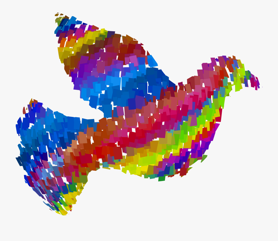 Magenta,columbidae,doves As Symbols - Psychedelic Dove, Transparent Clipart