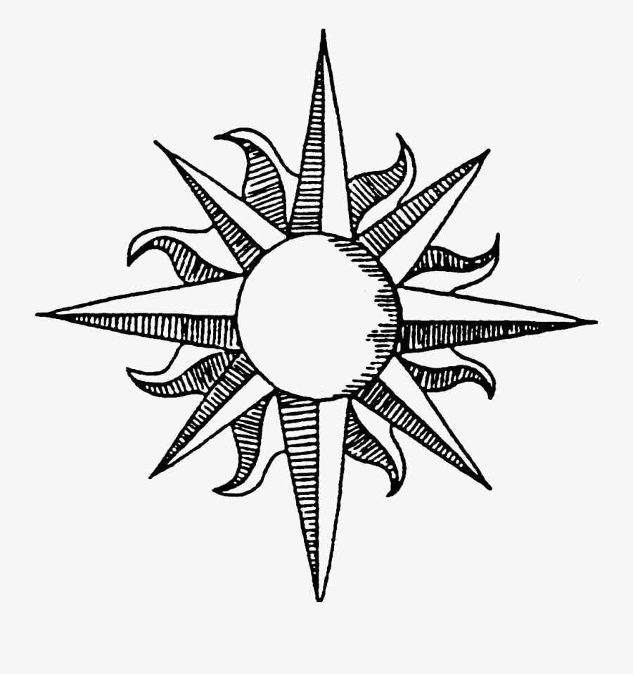 #sun #stickers #summer #sunshine #sol #compassrose - Sun Tumblr Draw, Transparent Clipart