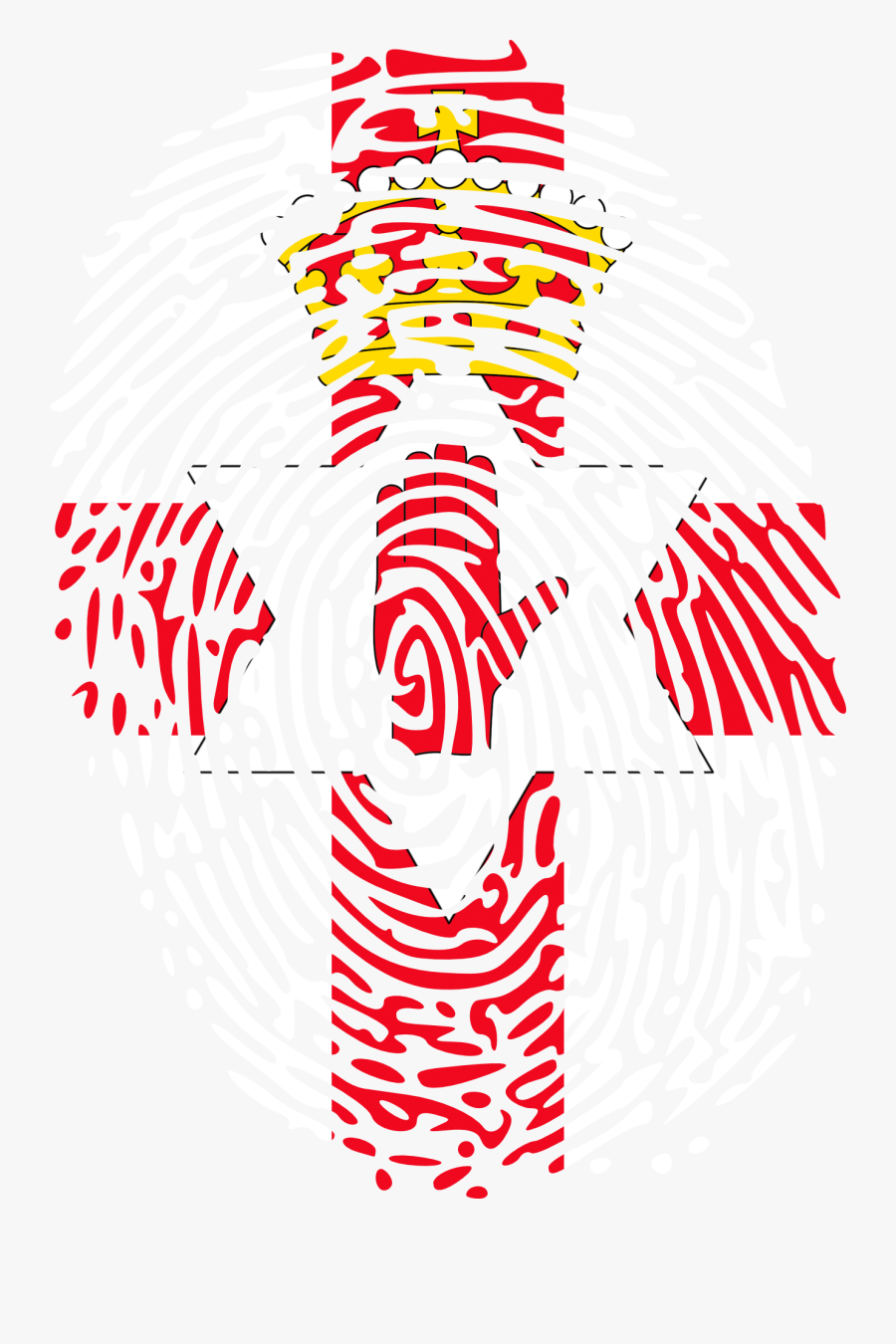 Fingerprints Flag North Ireland - Forensics Clip Art, Transparent Clipart