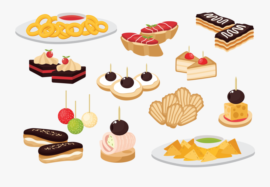 Canape Snacks Aperitivo Vector - Appetizers Vector Png, Transparent Clipart