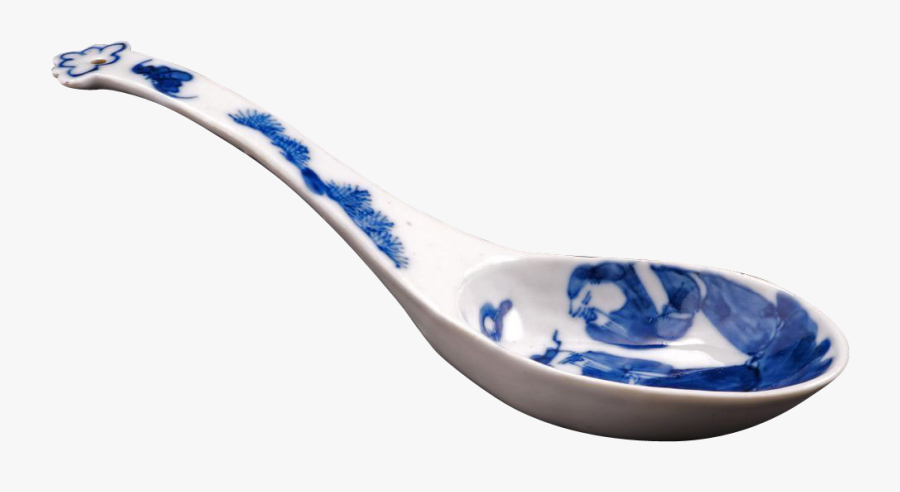 Clip Art Spoon Ladle Tableware Hand - Blue And White Porcelain, Transparent Clipart