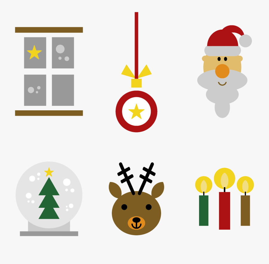 Festive Christmas Icons Clip Art Freeuse - Christmas Icon .png, Transparent Clipart