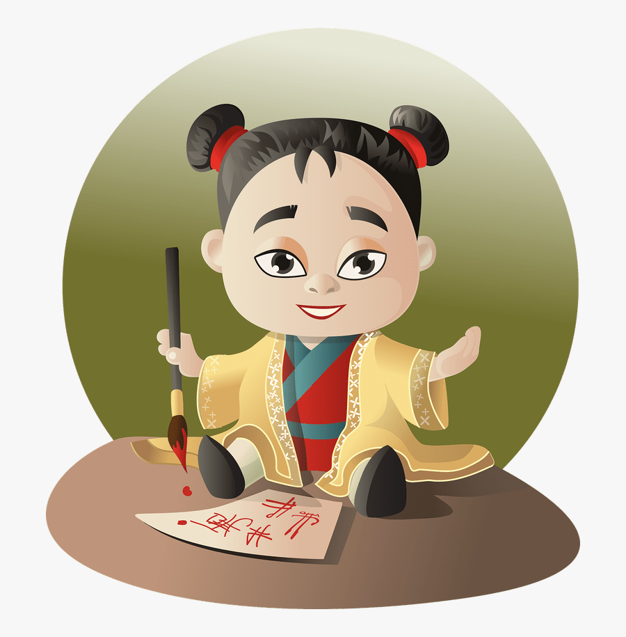 Writing Chinese Calligraphy Clipart, Transparent Clipart