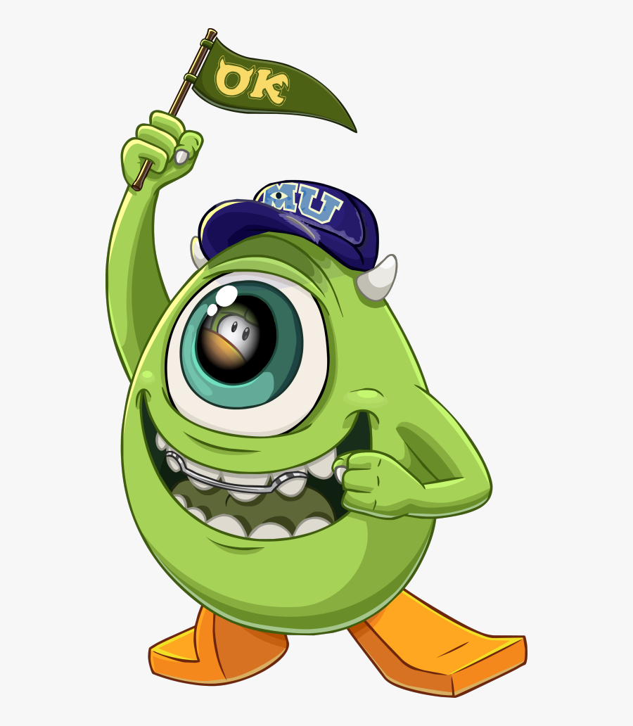 Clip Art Image Ok Flag Club - Club Penguin Island Mike Wazowski, Transparent Clipart