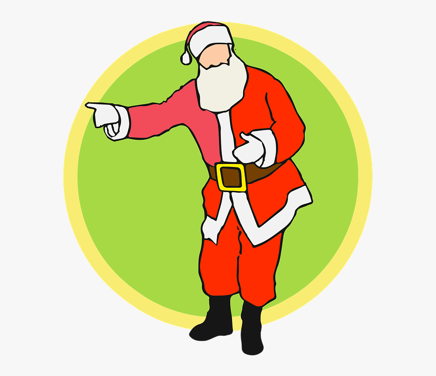Transparent Drunk Santa Png - Santa Claus Señalando Png, Transparent Clipart