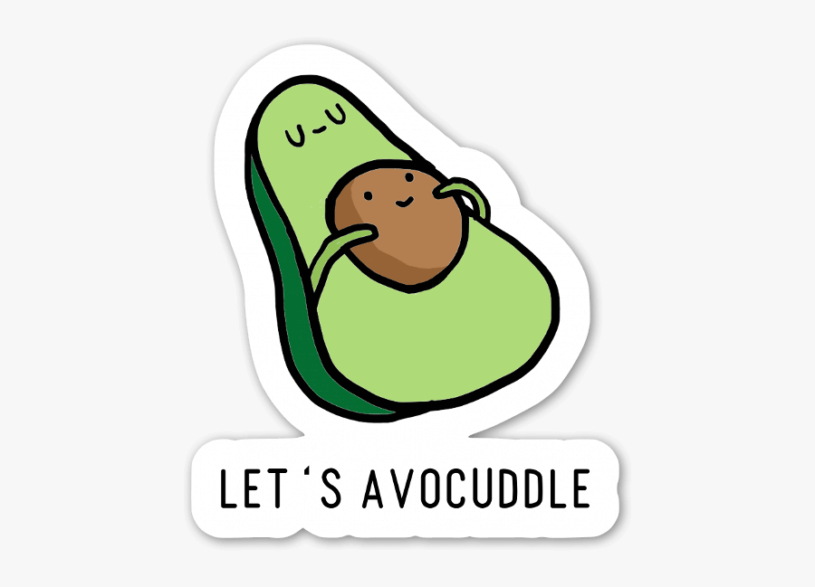 Let"s Avocuddle Sticker - Lets Avocuddle Png, Transparent Clipart