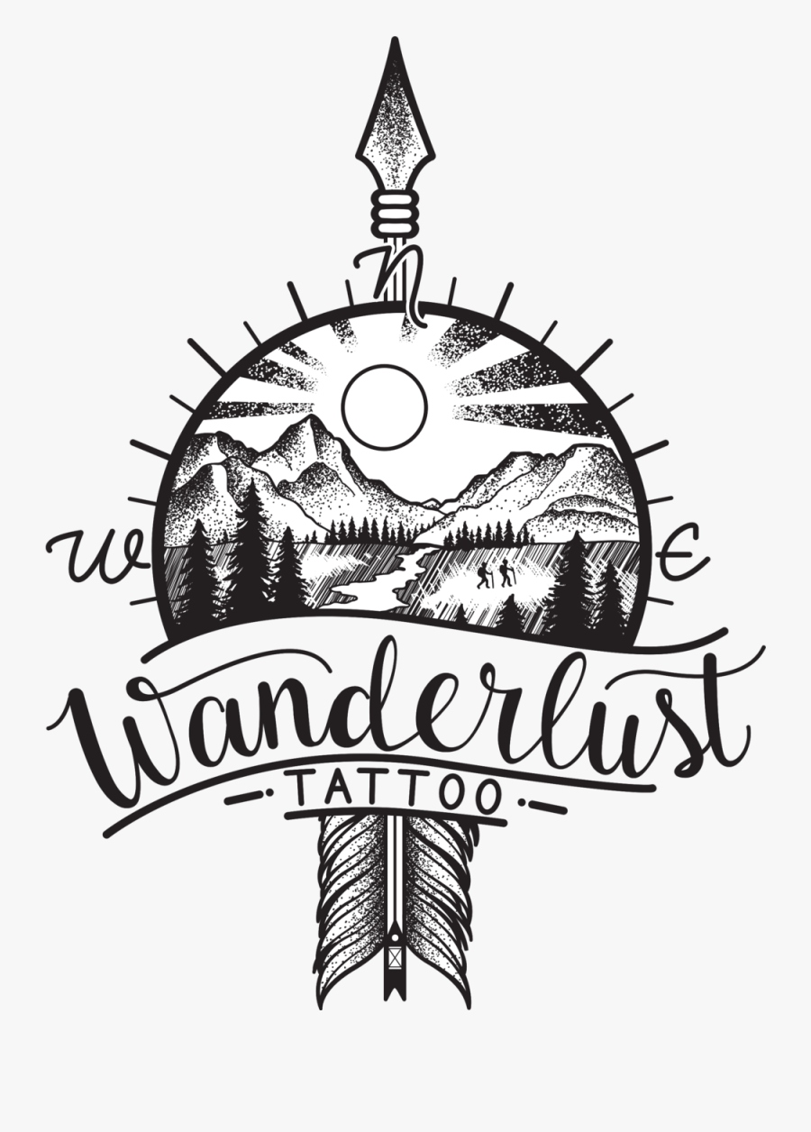 Traveling Clipart Wanderlust - Wanderlust Tattoo Design, Transparent Clipart