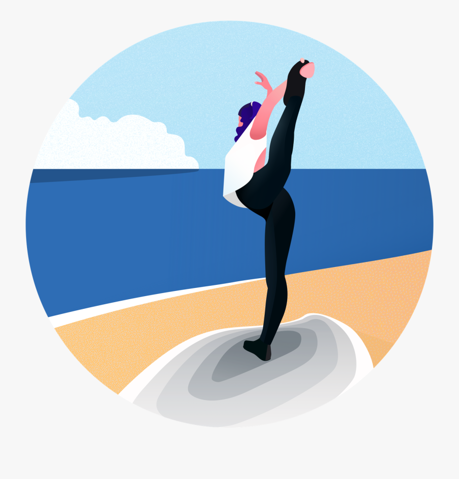 A Graceful Lady Striking - Illustration, Transparent Clipart